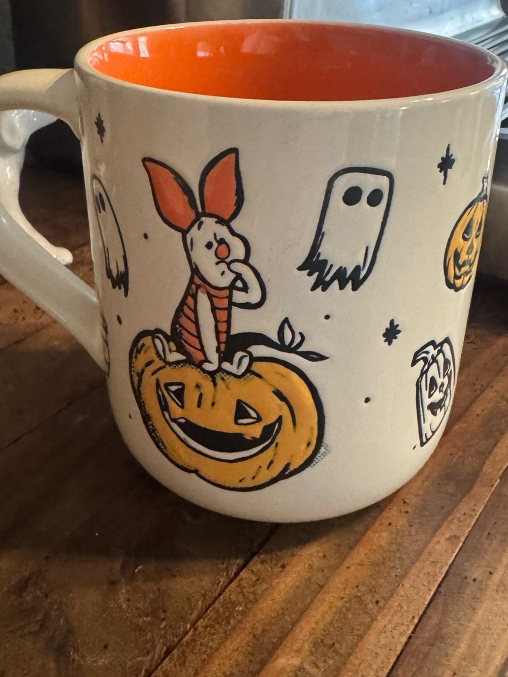 Halloween Pooh Mug - Orange Interior - Picture 2 of 3